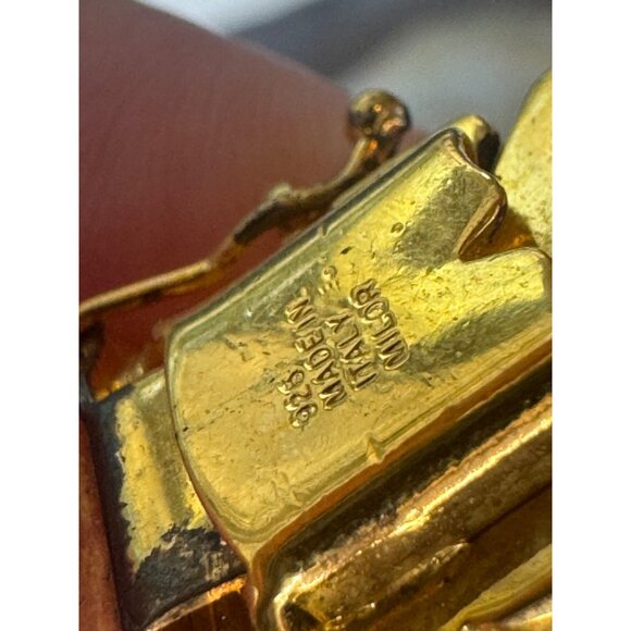 Vintage Italian Milor Sterling Bracelet Chevron Link Design - Picture 3 of 5